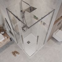 Душевой уголок Grossman Galaxy 90х90 профиль Хром стекло прозрачное арт-300.K33.01.9090.10.00 — фото 4, Квадратные душевые уголки