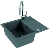 Кухонная мойка Alveus Granital Cadit 10 Concrete G81 590x500 Бетон арт-1132020 — фото 2, Кухонные мойки