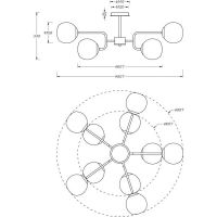Люстра Maytoni Modern Erich Белая Никель арт-MOD221PL-10N — фото 3, Люстры