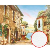 Фреска Ortograf Городской пейзаж 30728 Фактура бархат FX Флизелин (3,4*2,7) Бежевый/Зеленый/Голубой, Город/Пейзаж арт-30728 (бархат FX) — фото 1, Фрески