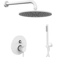 Душевая система Paffoni Light Белая матовая арт-KITLIG015BOKING — фото 1, Встраиваемые душевые комплекты