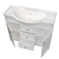 Тумба под раковину 1MarKa Прованс New 80Н Белый глянец арт-У94490 — фото 2, Тумбы под раковину