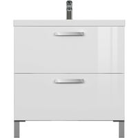 Тумба под раковину Cersanit Melar 80 Белая арт-64130 — фото 2, Тумбы под раковину