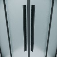 Душевой уголок Grossman Galaxy 80х80 профиль Черный матовый стекло шиншилла арт-300.K33.01.8080.21.02 — фото 5, Квадратные душевые уголки