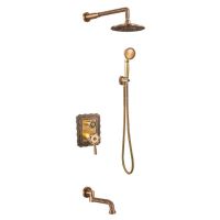 Душевая система ZorG Antic Бронза арт-A 104DS-BR — фото 1, Встраиваемые душевые комплекты