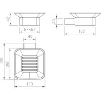 Мыльница Milacio Ultra / чёрная матовая / настенная / нержавеющая сталь и стекло арт-MCU.952.MB — фото 4, Мыльницы