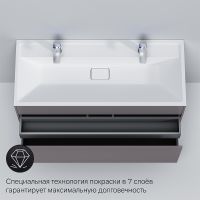 Тумба под раковину AM.PM Inspire V2.0 120 подвесная Серая матовая арт-M50AFHX1203EGM — фото 6, Тумбы под раковину