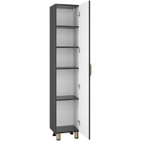 Товар: Шкаф пенал Brevita Gloster 35 R Графит матовый арт-GLOS-05035-48-2П - фото 3 Шкаф пенал Brevita Gloster 35 R Графит матовый арт-GLOS-05035-48-2П — фото 3, Пеналы для ванной комнаты