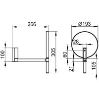 Косметическое зеркало Keuco Plan 17649 010002 Хром арт-17649010002 — фото 7, Косметические зеркала