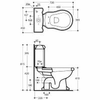 Унитаз компакт Migliore Bella без бачка и сиденья арт-20611 — фото 5, Напольные унитазы