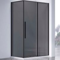 Душевой уголок Vincea Slim-N 110x80 профиль Черный стекло тонированное арт-VSR-4SN8011CGB — фото 1, Прямоугольные душевые уголки