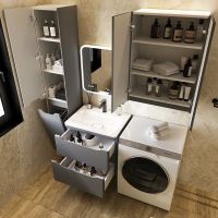 Шкаф пенал Style Line Марелла 30 L Люкс Plus с бельевой корзиной Серый матовый антискрейтч арт-СС-00002444 — фото 5, Пеналы для ванной комнаты