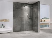 Душевая перегородка Abber Immer Offen 100 профиль Черный стекло прозрачное арт-AG66100B — фото 3, Душевые перегородки