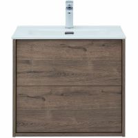Тумба под раковину Aquanet Lino 60 Flat подвесная Дуб Веллингтон арт-287541 — фото 1, Тумбы под раковину