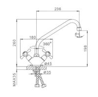 Товар: Смеситель для кухни Frap H25 Хром арт-F4125 - фото 11 Смеситель для кухни Frap H25 Хром арт-F4125 — фото 11, Смесители для кухни