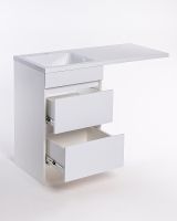 Тумба с раковиной Orange Sistema 110 L Белая глянцевая арт-ST-110TUW+RAL — фото 6, Тумбы с раковиной