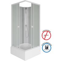 Душевая кабина Niagara Promo 100x100 без гидромассажа арт-P100/26Q/MT/BK — фото 2, Душевые кабины