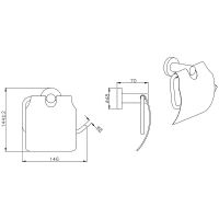 Держатель туалетной бумаги Aquatek с крышкой Хром арт-AQ4009CR — фото 2, Держатели туалетной бумаги