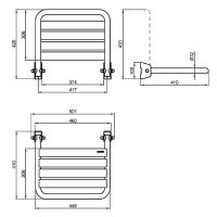 Сиденье для душа Nofer Хром арт-15041.B — фото 2, Сиденья