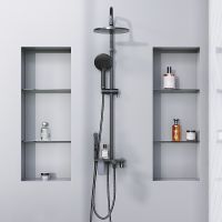 Душевая система Damixa Jupiter Черная матовая арт-977770300 — фото 3, Душевые стойки