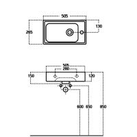 Тумба с раковиной Aquanet Лидс 50 подвесная Эвкалипт мистери арт-213042 — фото 10, Тумбы с раковиной