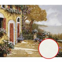 Фреска Ortograf Городской пейзаж живопись 11524 Фактура флок FLK Флизелин (3,2*2,7) Бежевый/Сиреневый, Пейзаж/Цветы/Живопись арт-11524 (флок FLK) — фото 1, Фрески