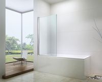 Шторка на ванну Berges River S 80х140 профиль Хром сильвер стекло прозрачное арт-062102 — фото 2, Шторки для ванной распашные