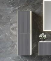 Шкаф пенал Orka Cube 40 подвесной Антрацит матовый Белый арт-3000365 — фото 2, Пеналы для ванной комнаты