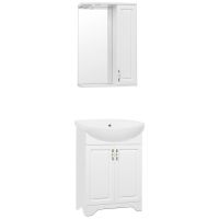 Тумба под раковину Style Line Олеандр 2 Люкс 55 Белая арт-ЛС-00000046 — фото 2, Тумбы под раковину