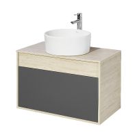 Тумба под раковину Aquaton Лофт Урбан 80 подвесная Cерый графит Дуб орегон арт-1A247601LQX60 — фото 2, Тумбы под раковину