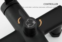 Душевая система Frap H67-6 Черная матовая арт-F2467-6 — фото 5, Душевые стойки