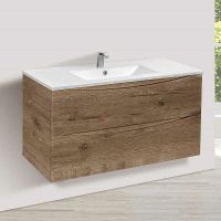 Тумба под раковину Vincea Mia 100 подвесная V.Oak арт-VMC-2MC100VO — фото 1, Тумбы под раковину