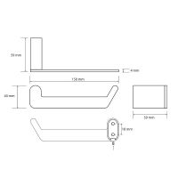 Держатель туалетной бумаги Bemeta Organic Black Черный матовый арт-167112020 — фото 2, Держатели туалетной бумаги