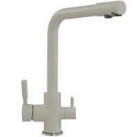 Смеситель для кухни Polygran Высокий Дуо №14 Серый арт-627499 — фото 1, Смесители для кухни