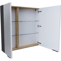 Товар: Зеркальный шкаф 1MarKa Gaula 80 Графит матовый арт-У92543 - фото 2 Зеркальный шкаф 1MarKa Gaula 80 Графит матовый арт-У92543 — фото 2, Зеркальные шкафы в ванную