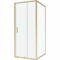 Душевой уголок Niagara Nova 90х90 профиль Холодное золото стекло прозрачное арт-NG-42-9AG-A90G — фото 1, Квадратные душевые уголки