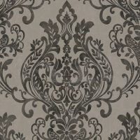 Обои AS Creation New Life Винил на флизелине (0,53*10,05) Черный, Дамаск арт-37681-3 — фото 1, Обои для стен