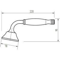 Товар: Ручной душ Migliore Provance Золото арт-19476 - фото 4 Ручной душ Migliore Provance Золото арт-19476 — фото 4, Лейки для душа