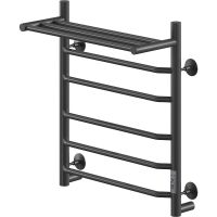 Электрический полотенцесушитель Ника Way-3 60/50 U с полкой Черный матовый арт-WAY-3 60/50 с/п черн U — фото 1, Электрические полотенцесушители