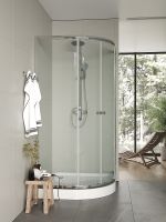 Товар: Душевой уголок Agger 100x100 профиль Хром стекло прозрачное арт-A01-100TCR - фото 4 Душевой уголок Agger 100x100 профиль Хром стекло прозрачное арт-A01-100TCR — фото 4, Душевые уголки четверть круга