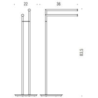 Напольная стойка Colombo Design Mini Черная матовая арт-B4038.NM — фото 3, Стойки - набор держателей