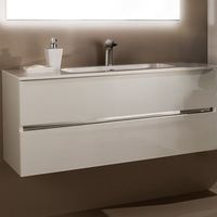 Тумба с раковиной SanVit Кубэ-2 80 в цвете Ral подвесная Белый глянец арт-kkube2080 — фото 1, Тумбы с раковиной