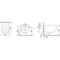 Унитаз AM.PM Awe подвесной без сиденья арт-C111700WH — фото 12, Подвесные унитазы