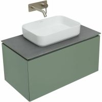 Тумба под раковину Allen Brau Infinity 85 подвесная Олива матовая арт-1.21002.CGM — фото 13, Тумбы под раковину