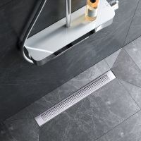 Душевой лоток AM.PM PrimeFlow 60 с решеткой Хром матовый Cut Gradient арт-W02SC-P11-060-01SB — фото 7, Душевые лотки