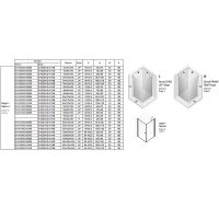Душевой уголок New Trendy New Soleo Chrome 80х120 профиль Хром стекло прозрачное арт-D-0140A/D-0151B — фото 9, Прямоугольные душевые уголки