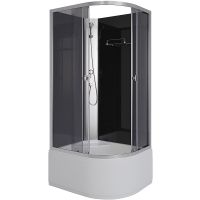 Душевая кабина Niagara Eco 100x80 L без гидромассажа арт-E100/80/40L/TN/BK — фото 1, Душевые кабины