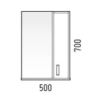 Зеркало со шкафом Corozo Колор 50 Белое арт-SD-00000683 — фото 5, Зеркальные шкафы в ванную