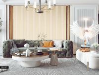 Обои Roberto Borzagi King Винил на флизелине (1,06*10) Бежевый, Полоса арт-90116-2 — фото 2, Обои для стен