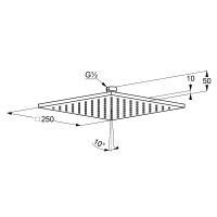 Верхний душ Kludi A-QA Хром арт-6442505-00 — фото 3, Верхние души